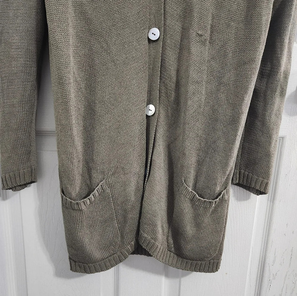 Vintage John Patrick for geoda design green open knit cardigan set beachy Large - Picture 4 of 16